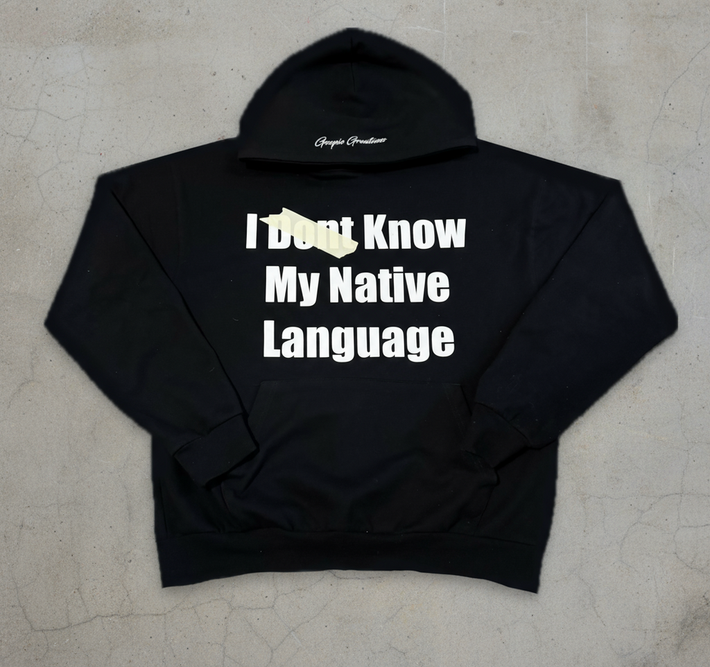 NATIVE LANGUAGE HOODIE - BLACK